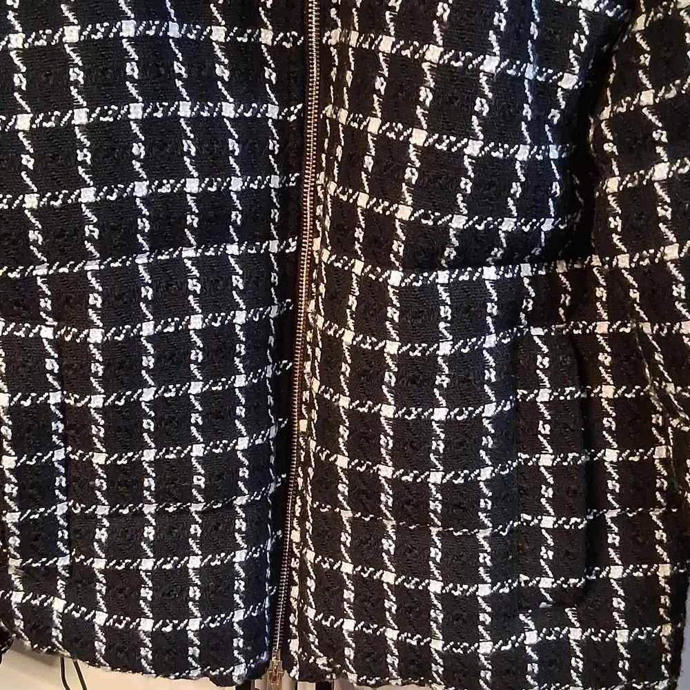 NWT Jason Wu Black & White Tweed Puffer - Picture 4 of 9